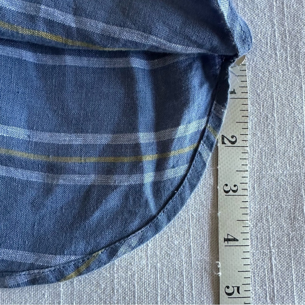 Coldwater Creek Womens M Linen Striped Button Up Tunic Top Preppy Office Casual - Picture 10 of 12